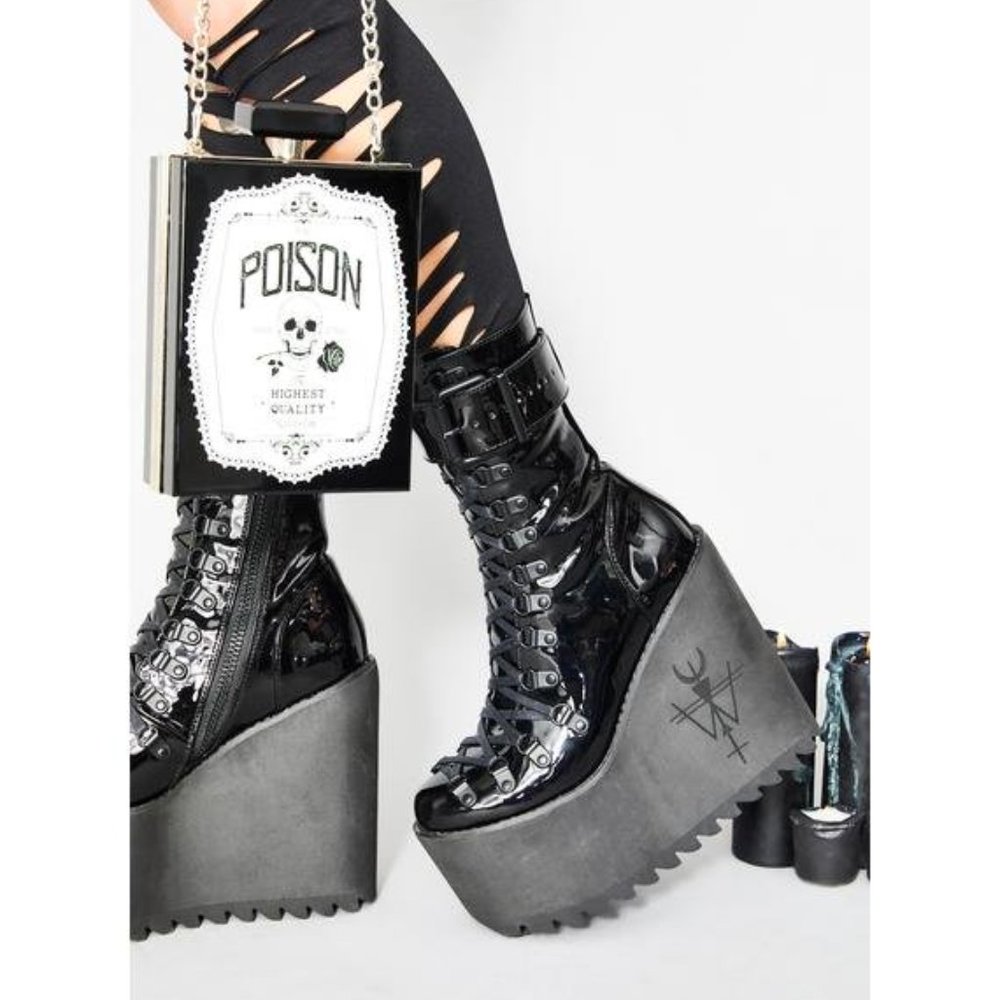 SOLD!🆕"Sacred Traitor" Widow DollsKill Boots - Picture 2 of 8